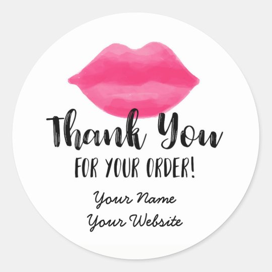 lip business thank you stickers lips lipstick classic