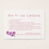 Lip color distributor application instructions (Front)