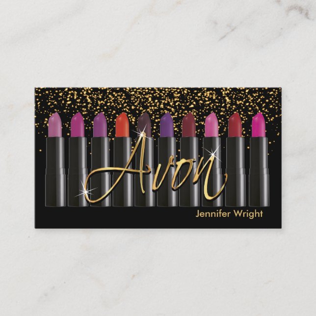 Lip Color Lipstick - Avon Business Card (Front)
