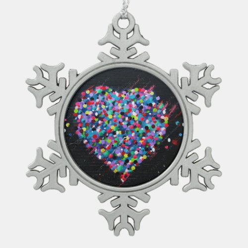 Lip colour  snowflake pewter christmas ornament