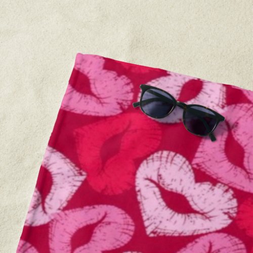 Lip Design Beach Towel