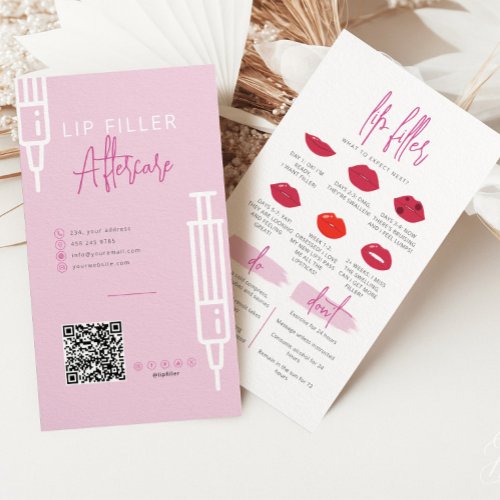 Lip Filler Lip Injections Aftercare Card Do Dont