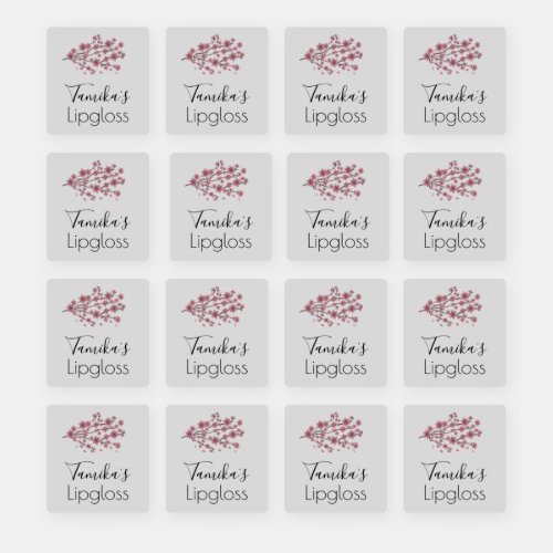Lip Gloss Packaging  Logo Cherry Blossom Tree Sticker
