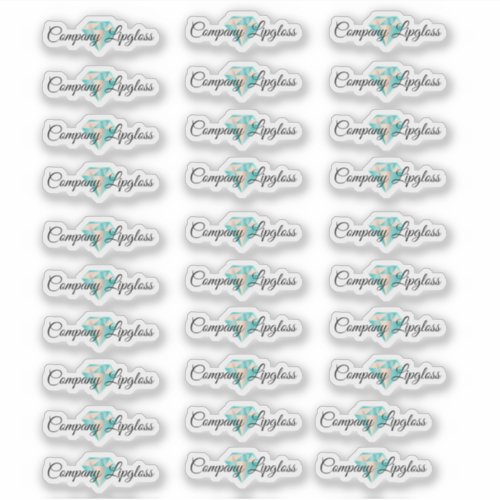 Lip Gloss Packaging Logo Diamond Branding Sticker