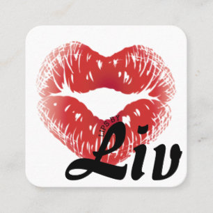 Lip it simple square business card