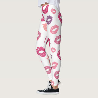 Lip Kiss Design Leggings