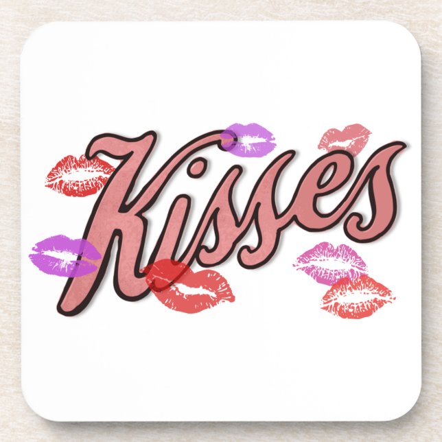 LIP KISSES BEVERAGE COASTER (Front)