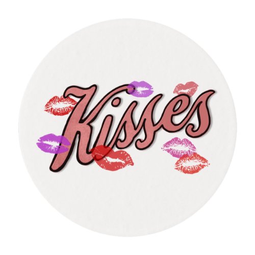 LIP KISSES  EDIBLE FROSTING ROUNDS