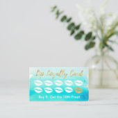 Lip Loyalty Card - Teal (Standing Front)