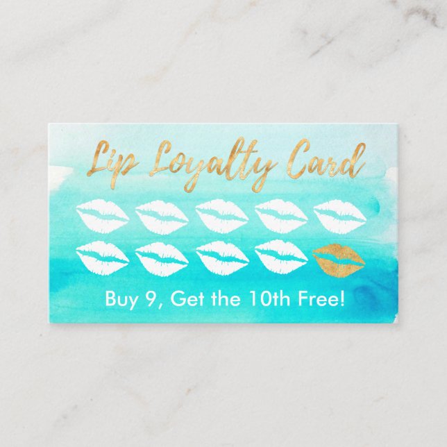 Lip Loyalty Card - Teal (Front)