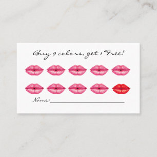 Lip Loyalty Punch Card - Customer Loyalty Card