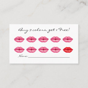 Lip Loyalty Punch Card - Customer Loyalty Card