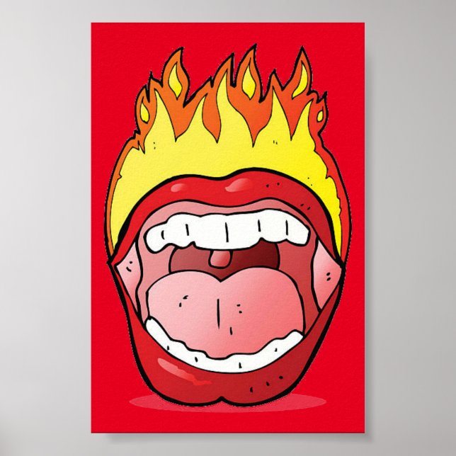 Lip on Fire 20” x 24” Poster (Front)