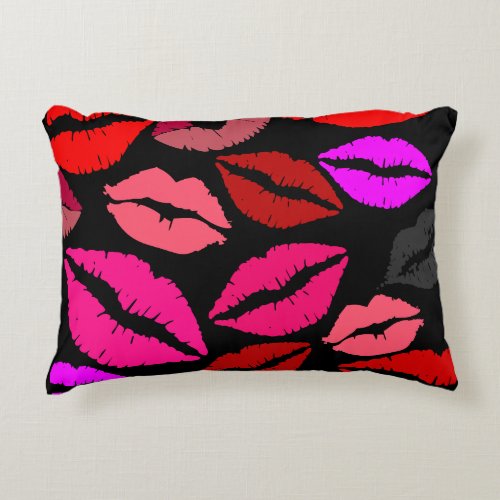 Lip Print  Accent Pillow