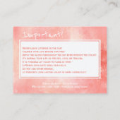 Lip product distributor application instructions business card (Back)