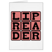 Lip Reader, Linguistic Skill (Front)