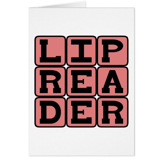 Lip Reader, Linguistic Skill Cards (Front)