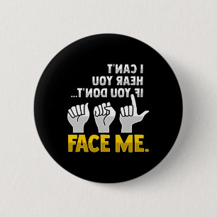 Lip Reading Asl Hand Gesture Deaf Hearing Loss Awa Button