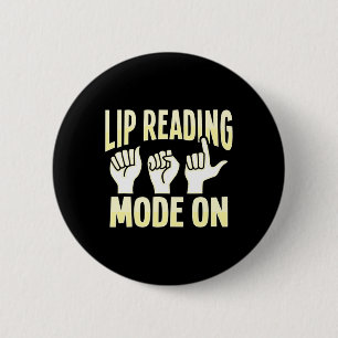 Lip Reading Asl Hand Gesture Deaf Hearing Loss Awa Button