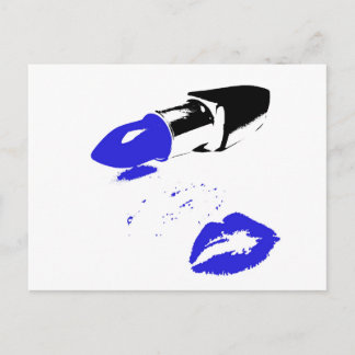 Lip Stick kiss Postcard