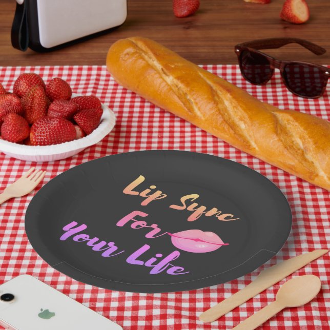 Lip Sync For Your Life Paper Plates (Picnic)