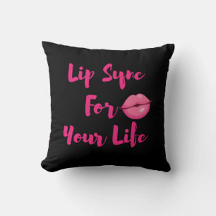 Lip Sync For Your Life Tote Bag Throw Pillow