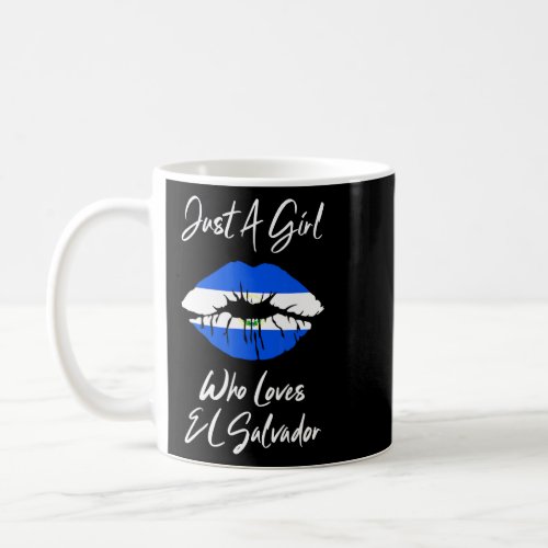 Lip Womens Girls Love Flag El Salvador  Coffee Mug