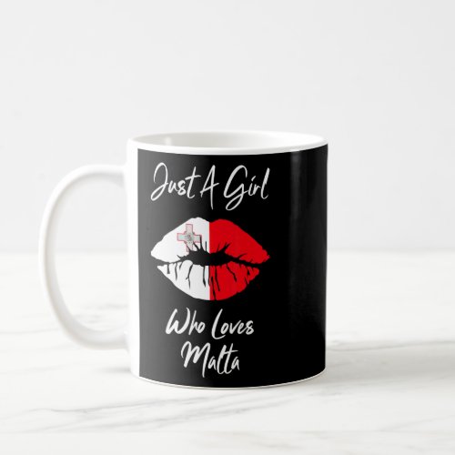 Lip Womens Girls Love Flag Malta  Coffee Mug