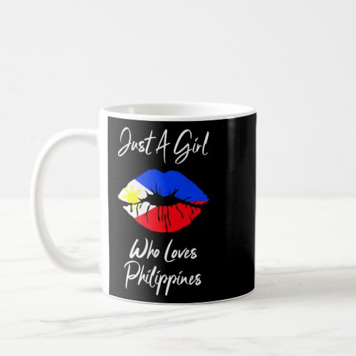 Lip Womens Girls Love Flag Philippines    Coffee Mug