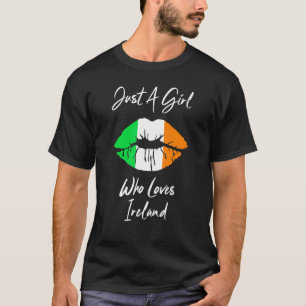 Lip Women's Girls Love Irish Flag Ireland T-Shirt