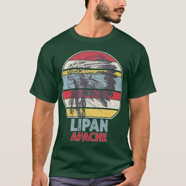 Lipan APACHE Native Mexican Indian Retro Sun T-Shirt (Front)