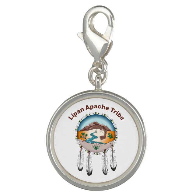 Lipan Apache Tribe Shield Charm for Bracelet (Front)