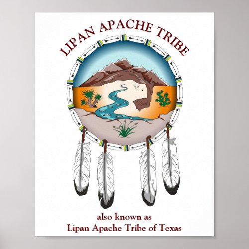 Lipan Apache Tribe Shield Poster