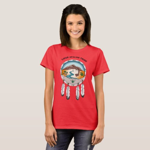 Lipan Apache Tribe Womenâs  RED T_shirt