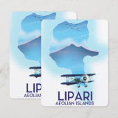 Lipari Aeolian Islands map (Front/Back)