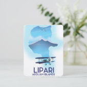 Lipari Aeolian Islands map (Standing Front)