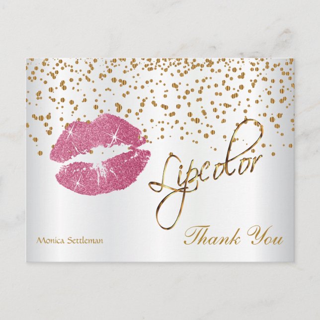 Lipcolor Pretty Pink Lips - Thank you Postcard (Front)