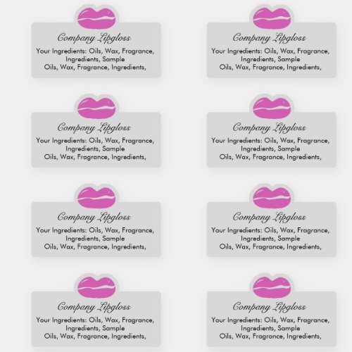 Lipgloss Beauty Logo Ingredient Business  Sticker