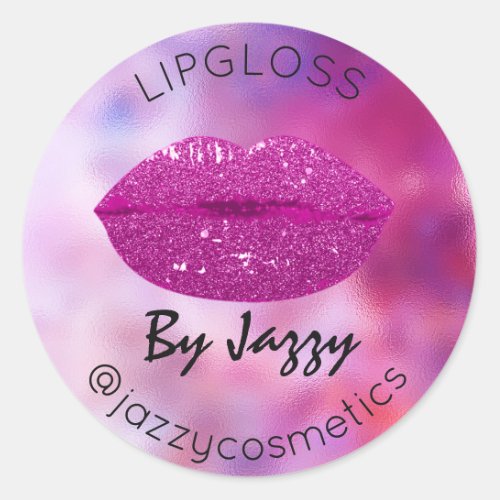 Lipgloss By Makeup Pink Berry Product Promotional Classic Round Sticker
