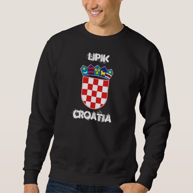 Lipik, Croatia with coat of arms Sweatshirt (Front)