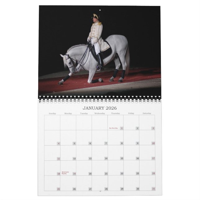 Lipizzaner Stallions Calendar (Jan 2026)