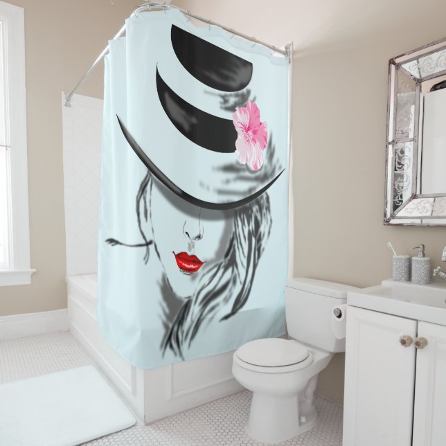 Lips 1 shower curtain (In Situ)