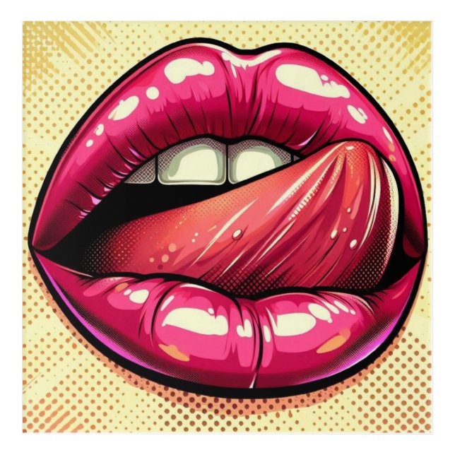 Lips Acrylic Print (Front)