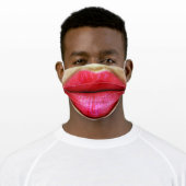 Lips Adult Cloth Face Mask (Worn)
