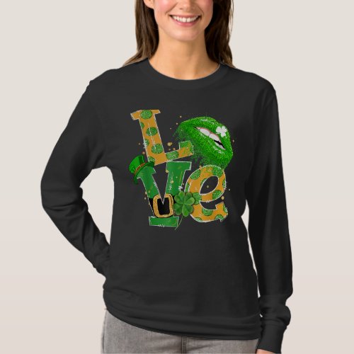 Lips And C Love Funny St Patricks Day For Womens G T_Shirt