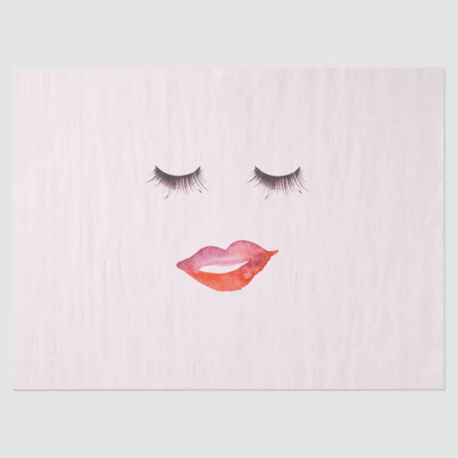 Lips and Eyelashes Tissue Paper (Front)