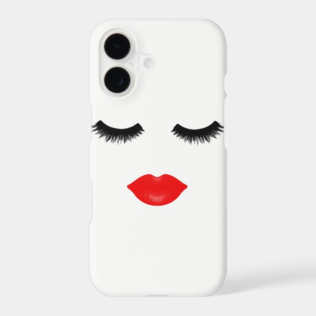Lips and Lashes Iphone Case (Back)