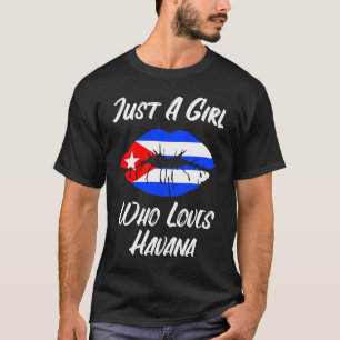 Lips and Mouth Love Cuban Flag Havana T-Shirt