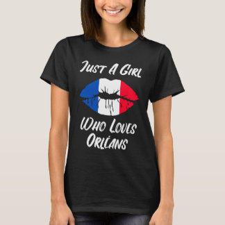 Lips and Mouth Love French Flag Orleans T-Shirt