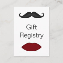 lips and mustache mod Gift registry  Cards